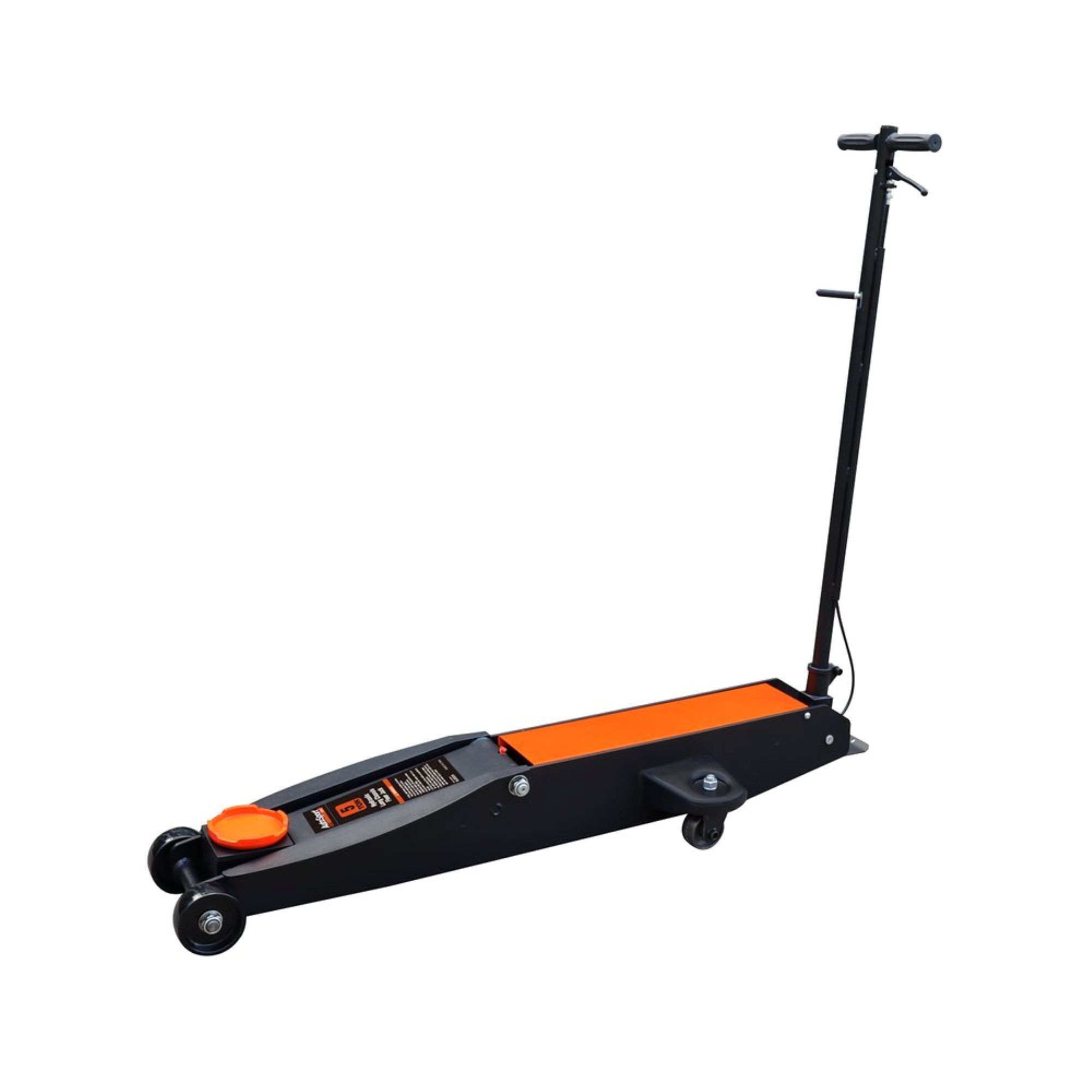 AutoSport Hydraulic Long Chassis Jack — 5-Ton Capacity, 5 7/8in. Low Height, 25 9/16in. High Height, Cable Controlled Release Lever, Overload Safety Valves, Model# ASM5524